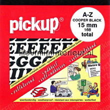  Letterset, Cooper Black, 15mm, Zwart stickers mureaux 12100015 Alfabet sets Pick-up